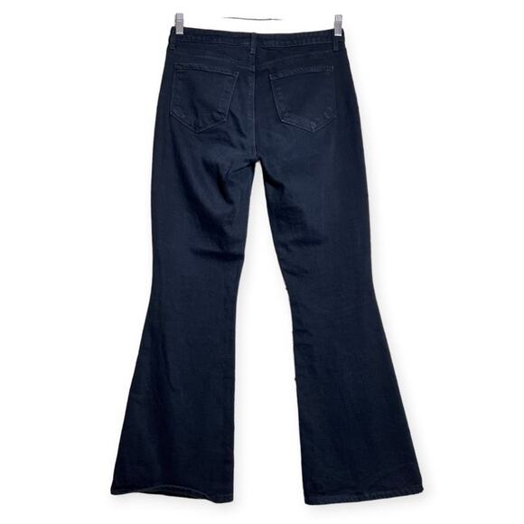 L'AGENCE High-Rise Flare Black Bell Bottom Jeans SIZE 30 Noir Black Stretch - Picture 2 of 8